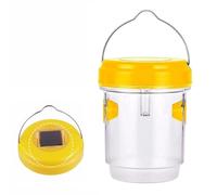 Piège à abeilles d'extérieur - Piège à guêpes professionnel à énergie solaire avec lumière UV LED pour la maison, le jardin, la cour en plein air - Piège à abeilles réutilisable à suspendre sans