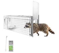 Piège à Animaux Humaine Animal Vivant Piège Cage 105 x 34 x 42 cm Chat Renard Raton Castor Laveur Petigi