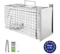 Piège à Animaux Humaine Animal Vivant Piège Cage 50x20x27cm Fouine Martre Petigi