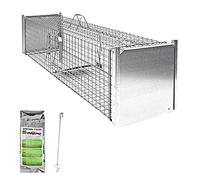 Piège à animaux vivants - Piège à martres, chats, renards, castors - Boîte pour déplacer les martres, chats, castors - Modèle 22 (130 x 34 x 34 cm)