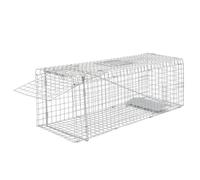 Piège à appâts vivants - vidaXL - 80 cm - Acier galvanisé - Porte avant