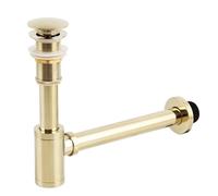 PièGe à Bouteilles Basin Pop Up Drain Antique Brass Bottle Trap Bathroom Sink Siphon Drains with Kit(Color 2)