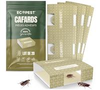 Piège à Cafards | Pièges à Colle d'Intérieur Collants pour Cafards et Autres Insectes Rampants | Motel Adhésif pour Cafards, Piège à Appâts, Moniteur, Tueur et Détecteur pour la Lutte Antiparasitaire