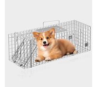 Piège À Cage for Animaux Vivants, Cage À Rongeurs À Pédale Flexible for Ratons Laveurs, Castors, Marmottes, Renards, Tatous, Opossums, Mouffettes, Tamias(108 * 40 * 45cm)