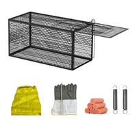 Piège A Chat Errant, Cage De Piège A Animaux Vivant pour 1-10kg Safe Piège Vivant pour Raccoon, Poulet, Chats Errants, Écureuil(50 * 24 * 18cm)