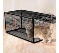 Piège À Chat - Piège en Métal Robuste Équipement De Sécurité Installation Simple Convient Aux Petits Animaux De Toutes Tailles avec Poignées(50 * 18 * 18CM)