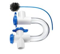 Piège à condensation,Piège HVAC - Pièges en U en PVC standard de 3/4 pouces avec brosse de nettoyage | AC, kit de nettoyage d'échappement de condensation, siphon en U transparent pour climatiseur