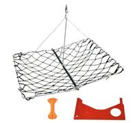 Piège à crabe pliable, avec filet coulable, avec corde et jauge de taille pour crabe, pour la conformité à la réglementation des prises (noir)
