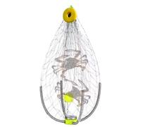 Piège à crabes pliable - Cage avec ouverture et fermeture automatique - Cage portable pour débutants, lacs, étangs, plage, eau, crevettes