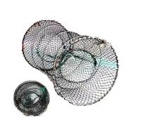 Piège à écrevisses - Cage de filet de pêche pliable portable, attrape-appâts multi-chambres pour crevettes, crabes et récolte | Équipement de survie léger Eaux côtières, récifs, ruisseaux, voyages en
