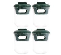 Piège à escargots 4 pièces, Attrape-escargots de Jardin Transparent avec Couvercle Vert foncé, conteneurs d'appâts antiparasitaires réutilisables, 9x13 cm