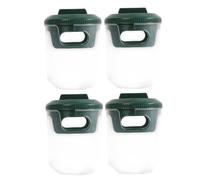 Piège à escargots 4 pièces, Receveur d'escargots en Plastique Transparent avec Couvercle Vert foncé, conteneur d'appât pour Jardin, 3.54x5.12 Pouces, appât