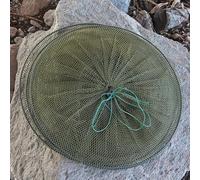 Piège à filet de pêche avec cadre en nylon pliable et design à trois couches, avec cordon de serrage et anneau souple à 360 degrés pour éviter les dommages aux prises (A)