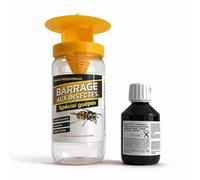Piège à Frelon Asiatique et Guêpes avec Super Attractif Liquide - Qualité Professionnelle - Bouteille Piège avec Entonnoir - Anti Guêpes et Frelons pour Extérieur - Réutilisable (1, Unique)