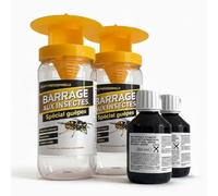 Piège à Frelon Asiatique et Guêpes avec Super Attractif Liquide - Qualité Professionnelle - Bouteille Piège avec Entonnoir - Anti Guêpes et Frelons pour Extérieur - Réutilisable (2, Unique)