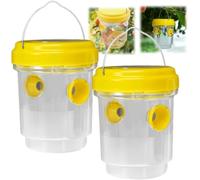 Piege a frelon Asiatique Exterieur, Piege Guepes Et Frelons Exterieur, Piege A Guepes Exterieur Tap Trap, Kit Piege A Frelon pour Bouteille Plastique Interieur, Piege Moustique, Mouche, Moucheron