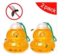 Piège À Frelons À Suspendre Bee Catcher Réutilisable, Solution Naturelle Et Ecologique Anti Guêpe - 2 Pack Jaune