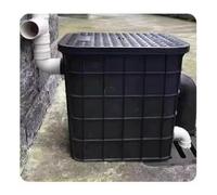 Piège à Graisse Commercial en Plastique sous évier - Séparateur Huile/Eau 65 L pour Restaurants et extérieur, intercepteur de Graisse Efficace (40 x 40 x 48 cm)