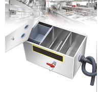 Piège À Graisse En Acier Inoxydable, Filtration 5 À 7 Niveaux, Taille: 30-100 Cm, Antirouille + Résistant À La Chaleur, Sortie D'eau:50 Mm,pour Un Usage Domestique Et Commercial ,2 hole-50*30*30