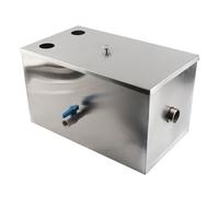 Piège à graisse en acier inoxydable, intercepteur de graisses commercial à entrée par le haut, séparateur -eau 500 x 300 x 295 mm pour les systèmes d’évacuation des cuisines