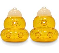 Piège à guêpes à suspendre - Attrapeur d'abeilles/miel - Hornet - En plastique réutilisable - À suspendre ou à l'extérieur - Forme sablier (2)