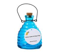 Piège à guêpes avec Crochet de Suspension à Poser ou à Suspendre - Récipient en Verre réutilisable pour l'extérieur - Contrôle de Capture pour l'extérieur, Jardin, la Cour, la terrasse, l'arbre