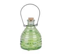 Piège À Guêpes en Verre | À Guêpes | Piège À Suspendu en Verre | Réutilisable en 9 X 14 Cm Contre Abeilles Et Les Mouches, Robuste, Idéal pour Les Jardins, Terrasses, V
