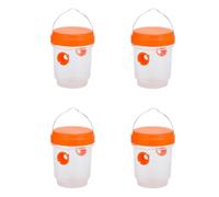 Piege A Guepes Et Frelons Exterieur À Suspendre Piege Frelon Asiatique Piege A Mouche pour Bouteille Plastique Jardin Balcon Piege Moustique, Mouche, Moucheron (Orange*4)