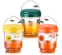 Piège À Guepes Extérieur 3 Pack - Piege Guepe Et Frelon Réutilisable avec Attractif Guepes Et Frelons, Anti Guepes Et Frelons Exterieur pour Jardin Terrasse.