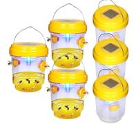 Piège à Guêpes Insectes, Piège Frelon Asiatique, Modèle avec Lumière, Attrape-Guêpes Réutilisable à Double Canal, pour Jardin Balcon Extérieur, sans Attractif Chimique