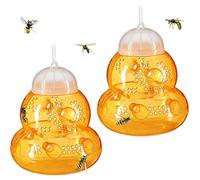 Piège à guêpes - Relaxdays - Lot de 2 - Sans appât - À suspendre - Attrape-frelons extérieur