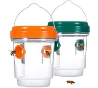 Piège à guêpes réutilisable - MHY® - 2 pièces - Extérieur - Réutilisable - Tap Trap - Orange et vert