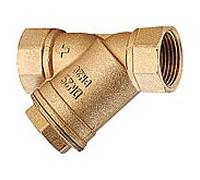 Piège à impuretés Giacomini R74A R74AY107, filetage femelle 1 1/2", laiton, grille en acier inoxydable