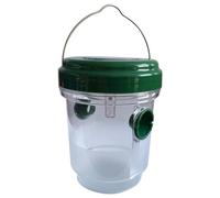 Piège à insectes à énergie solaire, attrape-guêpes à suspendre pour le jardin, réutilisable, dissuasif d'abeilles et frelons, pas besoin de piles (vert)