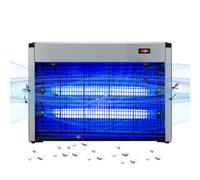 Piège à insectes électrique, lumière UV haute puissance 20 W, tue-mouches, tue-mouches, piège à mouches, piège à mouches, facile à nettoyer, grille amovible pour l'intérieur, 2 tubes de lumière