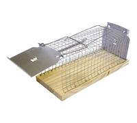 SwissInno Piège vivant pour rats – Bois et métal, Réutilisable, Intérieur/Extérieur, 1 piège