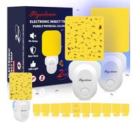 Piège à Insectes Volants d'Intérieur, 2025 Piège à Moustiques sans Danger, Piège à Moucherons Volants pour Un Usage Domestique avec Tampon Collant pour Mouches des Fruits - Blanc 2 Paquet