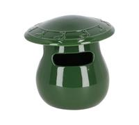 Piège à limaces en céramique en Forme de Champignon, Vert | Finition émaillée, couvercle amovible