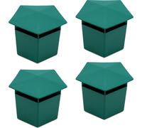 Piège à limaces en plastique carré set de 4 pièces vert - 12 x 12 cm - protection contre les limaces pour les potagers