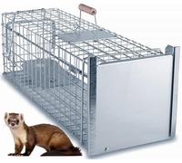 Piège à martres, chats, renards, castors - 2 portes - 80 x 26 x 26 cm - Avec appât supplémentaire