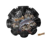 Piège à méné - Filet de capture de poisson, filet d'accessoires de cage portable, pièges à anguilles à 3,6,8 trous pour bateau à crevettes, plage, aquarium, lac de tortue, écrevisses en plein air