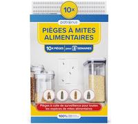 Piège à Mites Alimentaires [10 pièces Pack avantageux] - Contre Les Mites Alimentaires avec Un Effet d'attraction Maximal - Piège à phéromones avec Colle Haute Performance pour détecter l'infestation