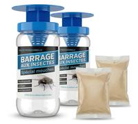 Piège à Mouche Extérieur avec Super Attractif - Appât de Qualité Professionnelle - Bouteille Piège Anti Mouche avec Entonnoir Réutilisable - Pour Jardin et Terrasse