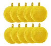 Piège à mouches à fruits 10 pièces, boule de capture de mouches fruits suspendue 3 pouces, pièges collants jaunes multifonctions pour moucherons des plantes, piège moucherons pour jardin, pièg
