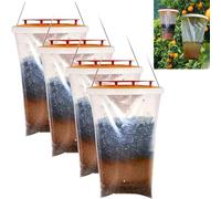 Piège à mouches à suspendre en plein air avec appât pour mouches pour la lutte antiparasitaire, piège à mouches qui tue jusqu'à 20 000 mouches pour jardin extérieur, ferme, Sta