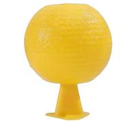 Piège à mouches des fruits, boule de 3 pouces de diamètre pour attraper les mouches des fruits, pièges collants jaunes multifonctions pour moucherons plantes, piège à moucherons avec base et ruba