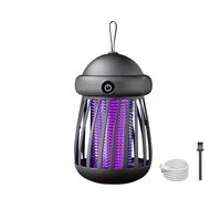 Piège à mouches électrique - 1200 mA - Autonomie de 8 h - Destructeur d'insectes électrique rechargeable - Piège à mouches LED - Pour l'extérieur et l'intérieur (A)