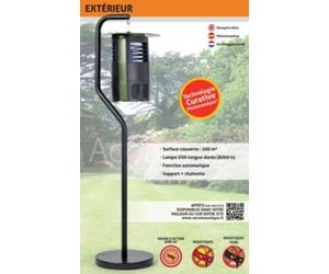 Piège à moustique ZEROMOUSTIQUE extérieur Photocatalyse 002387