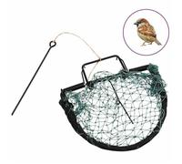 Piège à oiseaux - vidaXL - Vert - Acier étiré à froid - Polyéthylène - 22x20x2 5 cm - Maille 1 5x1 5 cm - Pliable