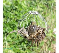 Piège à pêche à fermeture automatique, pot de pêche à crabe et lobster avec entrée à un sens, cage pliable en fil d'acier durable pour eau salée, portable en plein air (2)